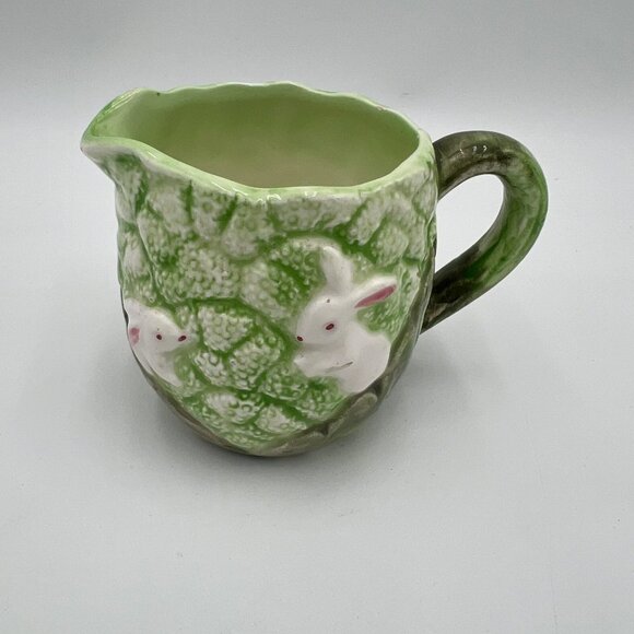 hand painted takahashi rabbit creamer mini pitcher syrup holder great child size - Picture 1 of 10